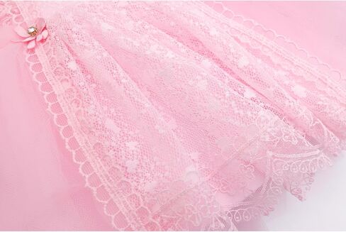 Lilax Baby Girls' Lace Floral Embroidered Dress, Christening Baptism Dress in Saudi Arabia