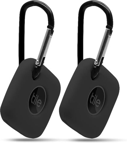 (2 Pack) Seltureone Silicone Case Compatible for Tile Mate 2022 with Keychain, Anti-Scratch Lightweight Soft Protective Sleeve Skin Cover for Tile Mate Tracker 2022 (Device Not Included), Black, White in Saudi Arabia