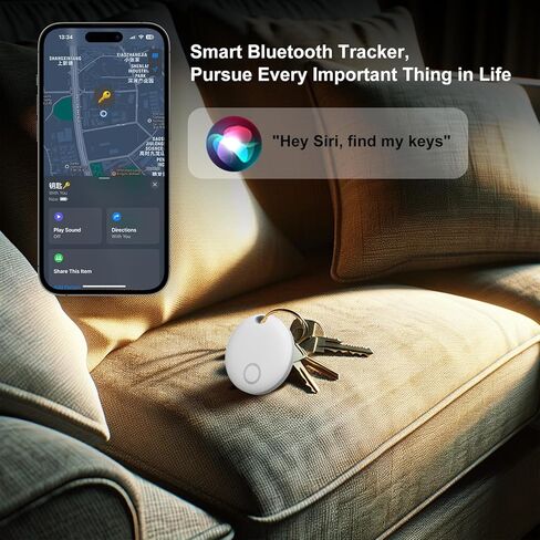 Bluetooth Key Finder Luggage Tracker Anti-Lost Tag Item Locator for Keys, Wallet, Pets and More, Works with Apple Find My (iOS only), Waterproof, Replaceable Battery,Without Monthly fees,1 Pack Black in Kuwait
