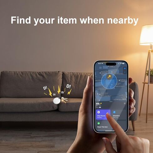 Bluetooth Key Finder Luggage Tracker Anti-Lost Tag Item Locator for Keys, Wallet, Pets and More, Works with Apple Find My (iOS only), Waterproof, Replaceable Battery,Without Monthly fees,1 Pack Black in Kuwait