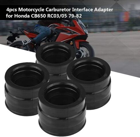KIMISS 4pcs Motorcycle Carburetor Interface Adapter Intake Manifold Boot Joint for Honda CB650 RC03/05 79-82 in Saudi Arabia