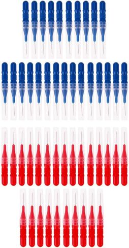 فرشاة بين الأسنان ، مسواك من السيليكون ، مسواك ناعم ، خيط تنظيف الأسنان ، مسواك مزدوج الأطراف 50 قطعة in Kuwait