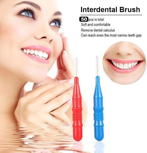 فرشاة بين الأسنان ، مسواك من السيليكون ، مسواك ناعم ، خيط تنظيف الأسنان ، مسواك مزدوج الأطراف 50 قطعة in Kuwait