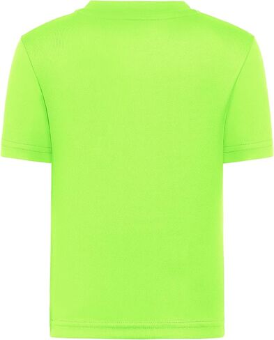 QBK 2T to Youth Neon T Shirt Kids Rash Guard UPF 50+ V-Neck Dry Fit Athletic Short Sleeve Shirts for Boys and Girls in Kuwait