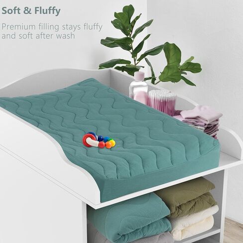 عبوة من قطعتين من غطاء وسادة تغيير الحفاضات من الموسلين للأطفال والبنات والأولاد مصنوعة من القطن بنسبة 100%، مجموعة غطاء طاولة تغيير الحفاضات، ملاءات ناعمة لتغيير الحفاضات (A03) in Kuwait