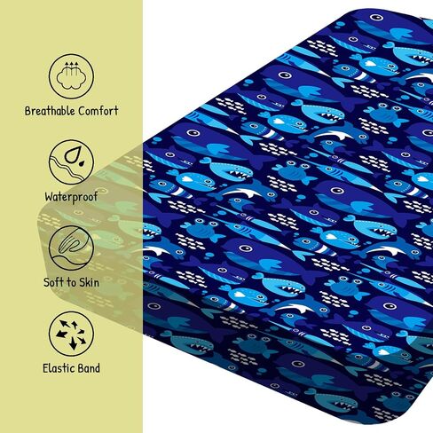 Changing Pad Cover for Boys Girls 2 Pack, Ultra Soft Premium Diaper Change Table Sheets - 28" x 32" Standard Size Sheets Soft Cotton Blend Waterproof Style C in Saudi Arabia