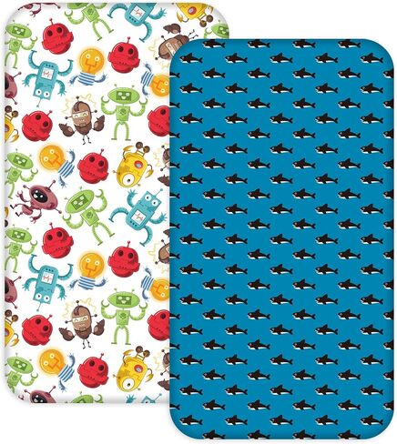 Changing Pad Cover for Boys Girls 2 Pack, Ultra Soft Premium Diaper Change Table Sheets - 28" x 32" Standard Size Sheets Soft Cotton Blend Waterproof Style C in Saudi Arabia