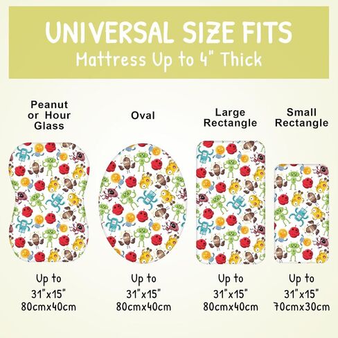 Changing Pad Cover for Boys Girls 2 Pack, Ultra Soft Premium Diaper Change Table Sheets - 28" x 32" Standard Size Sheets Soft Cotton Blend Waterproof Style C in Saudi Arabia