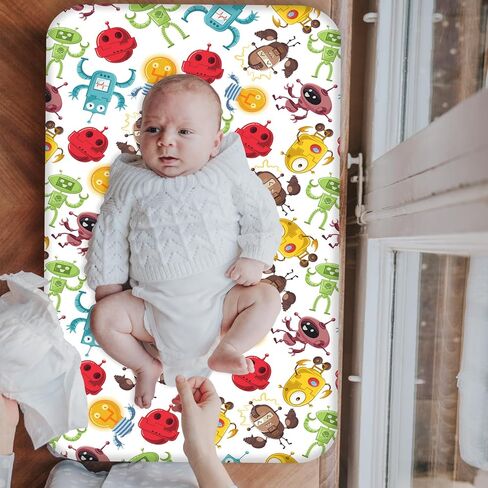 Changing Pad Cover for Boys Girls 2 Pack, Ultra Soft Premium Diaper Change Table Sheets - 28" x 32" Standard Size Sheets Soft Cotton Blend Waterproof Style C in Saudi Arabia