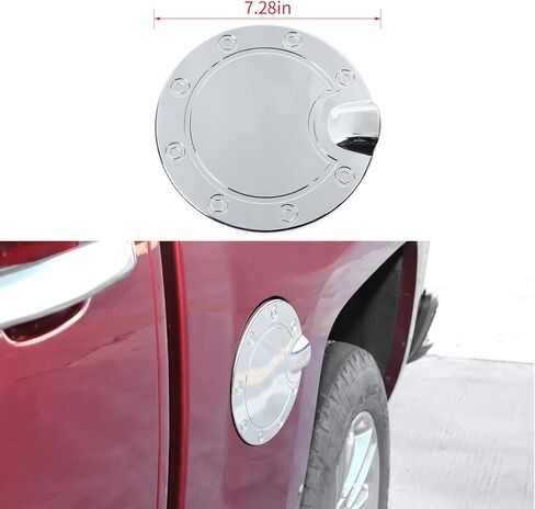 JWWY Fuel Tank Cover Decoration Kit Gas Cap Cover Trim for 2014-2018 Chevy Silverado GMC Sierra Co-Pilot Carbon Fiber in Saudi Arabia