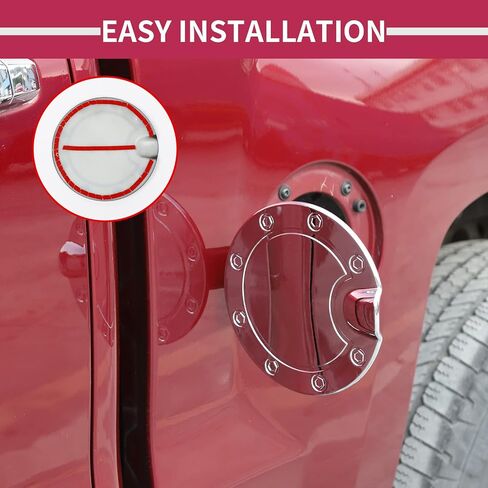 JWWY Fuel Tank Cover Decoration Kit Gas Cap Cover Trim for 2014-2018 Chevy Silverado GMC Sierra Co-Pilot Carbon Fiber in Saudi Arabia