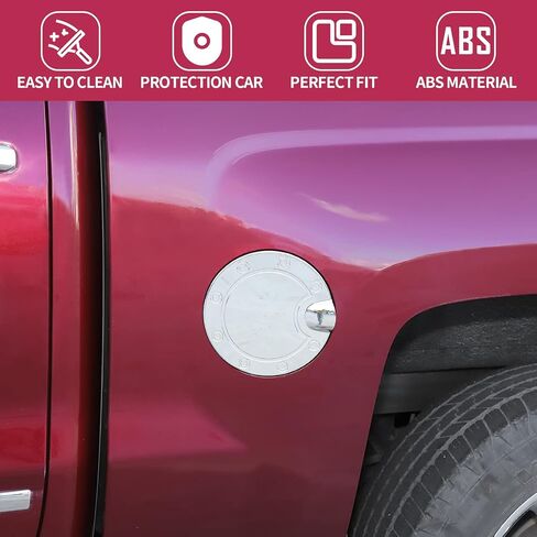 JWWY Fuel Tank Cover Decoration Kit Gas Cap Cover Trim for 2014-2018 Chevy Silverado GMC Sierra Co-Pilot Carbon Fiber in Saudi Arabia
