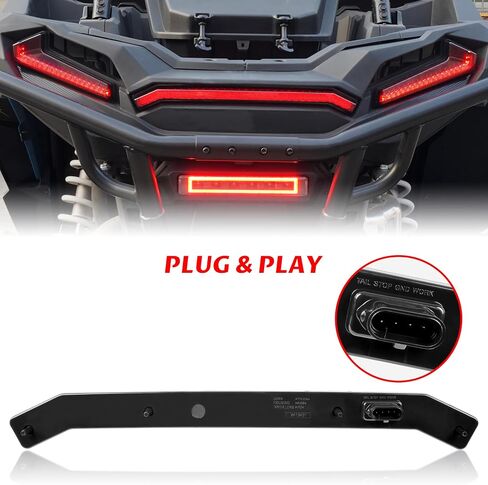 SAUTVS UTV ضوء خلفي مركزي، مصباح خلفي مركزي خلفي OEM بديل لـ Polaris RZR XP 1000 Turbo Sportsman 1000 XP 2019 2020 2021 2022 (أسود مدخن) in Saudi Arabia