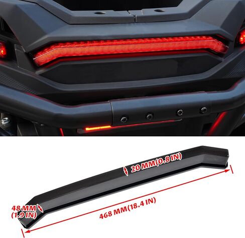 SAUTVS UTV ضوء خلفي مركزي، مصباح خلفي مركزي خلفي OEM بديل لـ Polaris RZR XP 1000 Turbo Sportsman 1000 XP 2019 2020 2021 2022 (أسود مدخن) in Saudi Arabia