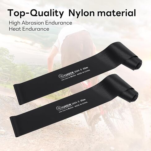 2Pcs 26" Bike Rim Strips Tire Liners Compatible with 26x4.0 Bicycle Bike Fat Tires（Black） in Saudi Arabia
