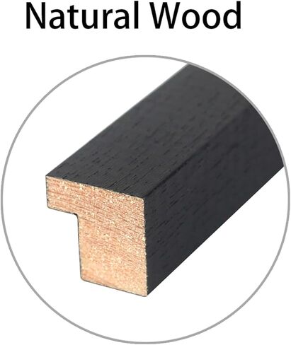 إطارات الملصقات مقاس 17 × 22 بوصة إطار صورة من الخشب الصلب باللون الأسود للملصق وإطارات الصور مقاس 17 × 22، بما في ذلك أدوات التعليق (F22B1722) in Kuwait