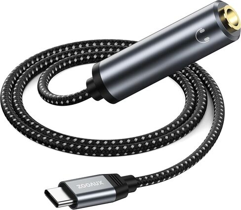ZOOAUX USB نوع C إلى 1/4 محول سماعة رأس USB C إلى 6.35 ملم أنثى Aux محول صوت ستيريو جاك محول لمكبرات الصوت، الخلاط، المسرح المنزلي، الهواتف الذكية، الكمبيوتر المحمول، سماعات 6.35 ملم - 1 قدم in Kuwait