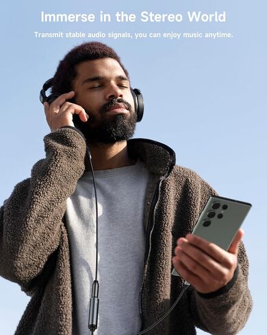 ZOOAUX USB نوع C إلى 1/4 محول سماعة رأس USB C إلى 6.35 ملم أنثى Aux محول صوت ستيريو جاك محول لمكبرات الصوت، الخلاط، المسرح المنزلي، الهواتف الذكية، الكمبيوتر المحمول، سماعات 6.35 ملم - 1 قدم in Kuwait