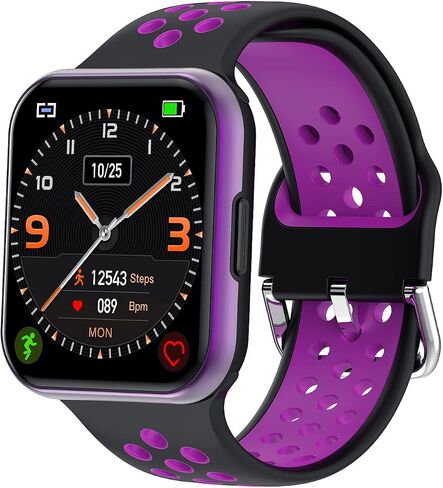 Smart Watch,Fitness Activity Tracker 1.72" Touch Screen Fitness Watch with Heart Rate Sleep Monitor,Blood Oxygen,Step Counter for Men Women Kids 3ATM Waterproof Smartwatch Sports for iOS Android in Saudi Arabia