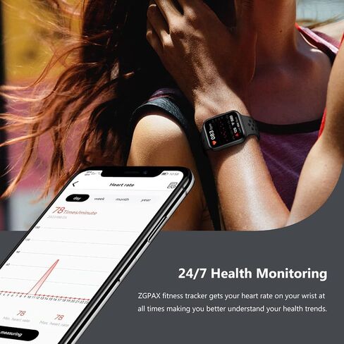 Smart Watch,Fitness Activity Tracker 1.72" Touch Screen Fitness Watch with Heart Rate Sleep Monitor,Blood Oxygen,Step Counter for Men Women Kids 3ATM Waterproof Smartwatch Sports for iOS Android in Saudi Arabia