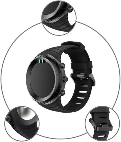 سوار Suunto Core، سوار معصم ناعم بديل كلاسيكي مع مشبك معدني لساعة Suunto Core الذكية، يناسب معصم 5.5 بوصة - 9.0 بوصة (140 مم - 230 مم) in Saudi Arabia