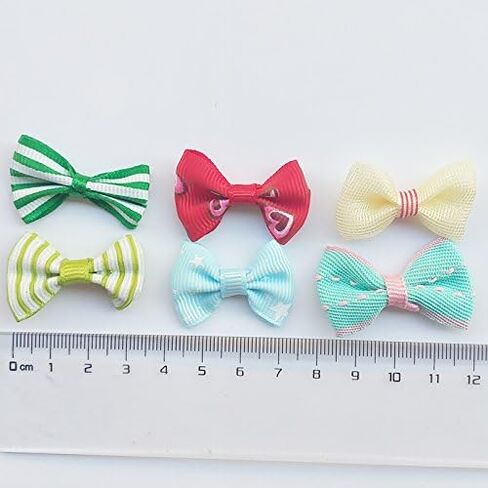 Chenkou Craft Mix Bulk 50pcs Ribbon Flowers Bows Craft Wedding Ornament Appliques A0241 in Saudi Arabia