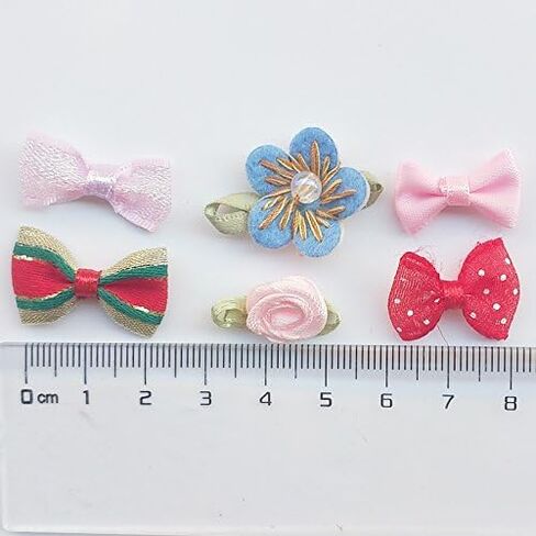 Chenkou Craft Mix Bulk 50pcs Ribbon Flowers Bows Craft Wedding Ornament Appliques A0241 in Saudi Arabia