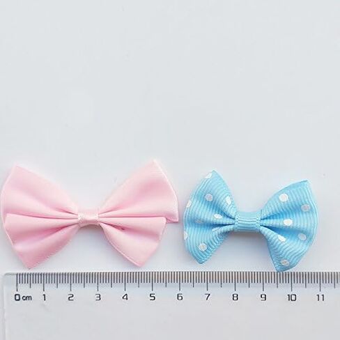 Chenkou Craft Mix Bulk 50pcs Ribbon Flowers Bows Craft Wedding Ornament Appliques A0241 in Saudi Arabia