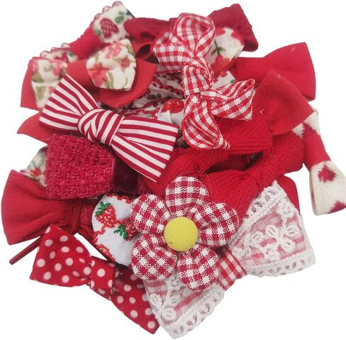 Chenkou Craft Mix Bulk 50pcs Ribbon Flowers Bows Craft Wedding Ornament Appliques A0241 in Saudi Arabia