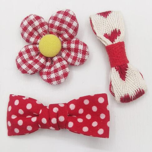 Chenkou Craft Mix Bulk 50pcs Ribbon Flowers Bows Craft Wedding Ornament Appliques A0241 in Saudi Arabia