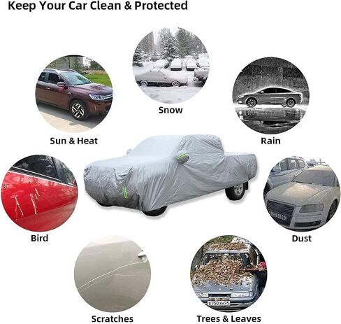 Double Cab 5-ft. Short Bed Truck Car Cover Heavy Duty All Weatherproof Ultrashield Compatible with 2014-2020 2021 2022 2023 Toyota Tacoma Car Cover All Weather Snowproof UV Protect Windproof Outdoor in Saudi Arabia