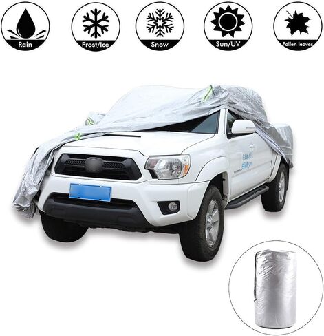 Double Cab 5-ft. Short Bed Truck Car Cover Heavy Duty All Weatherproof Ultrashield Compatible with 2014-2020 2021 2022 2023 Toyota Tacoma Car Cover All Weather Snowproof UV Protect Windproof Outdoor in Saudi Arabia