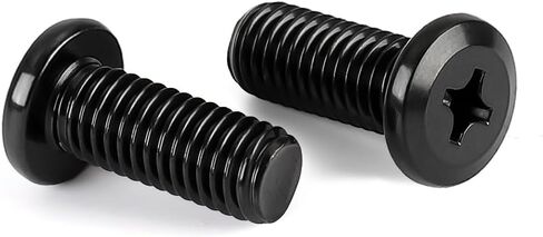 M6-1.0 x 16mm Flat Round Head Phillips Drive Machine Screw, Furniture Bolts Countersunk Connector Screws, Stainless Steel 18-8 (304), Black Finish, Fully Threaded, 25 PCS in Kuwait