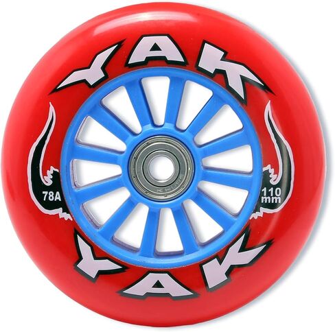 Classic 110mm Pro Stunt Scooter Wheels Red Pair - High Rebound Replacement Pro Scooter Wheels with Smooth ABEC-7 Bearings in Saudi Arabia