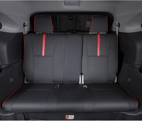 غطاء مقعد Xipoo (جلد صناعي، مقاس مخصص) لسيارة Toyota Highlander، متوافق مع 2020-2024، 7 مقاعد، كرسي الكابتن في الصف الثاني، أسود + بني in Kuwait