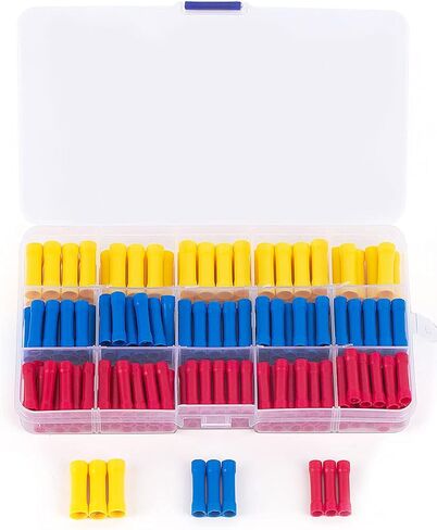 MCIGICM 200 قطعة من موصلات مؤخرة الأسلاك، 10-22AWG موصلات تجعيد موصلات متنوعة معزولة سلكية مستقيمة كهربائية in Kuwait