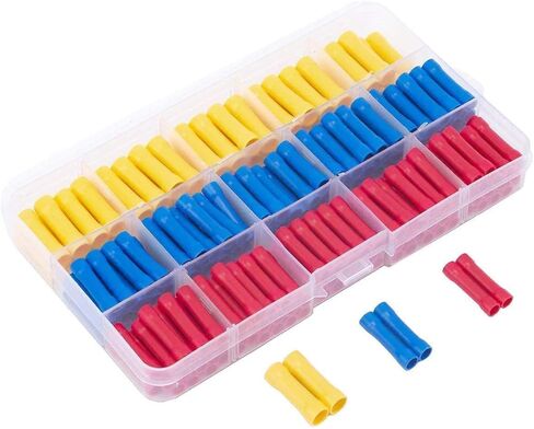 MCIGICM 200 قطعة من موصلات مؤخرة الأسلاك، 10-22AWG موصلات تجعيد موصلات متنوعة معزولة سلكية مستقيمة كهربائية in Kuwait