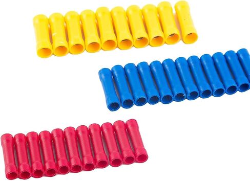 MCIGICM 200 قطعة من موصلات مؤخرة الأسلاك، 10-22AWG موصلات تجعيد موصلات متنوعة معزولة سلكية مستقيمة كهربائية in Kuwait