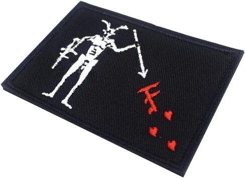 Blackbeard Flag Embroidered Patch Pirate Edward Teach Flags Tactical Patch Pride Flag Emblem Badge with Fastener Hook and Loop for Clothes Hat Patch Team Military Patch (Black, C Size2.95x4.13inch) in Saudi Arabia