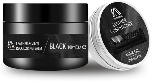 Black Leather Recoloring Balm, Leather Color Restorer, Leather Scratch Repair, Leather Balm, Black Leather Paint, Leather Sofa Stain Remover for Couch, Furniture and Car Seat in Saudi Arabia