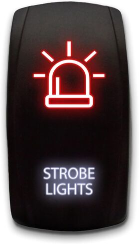 أضواء ستروب محفورة بالليزر 5-Pin قطب واحد مفتاح هزاز عمودي ON-Off SPST تبديل التبديل 20A 12V، أخضر in Kuwait