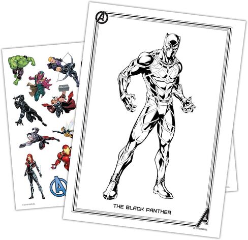 Marvel Avengers 48-Page Color & Activity Book with Tattoos, Bendon 45655 in Saudi Arabia