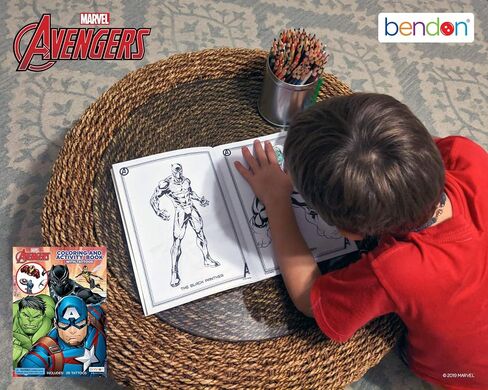 Marvel Avengers 48-Page Color & Activity Book with Tattoos, Bendon 45655 in Saudi Arabia