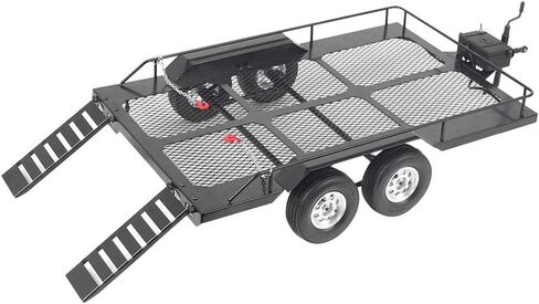 مقطورة سيارة Tbest 1/10 RC، ملحق مقطورة سيارة معدنية مع أربعة إطارات تناسب سيارة TRX4 1/10 RC in Saudi Arabia