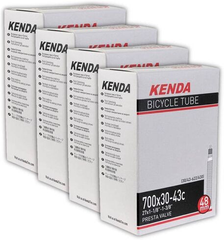 حزمة أنبوب دراجة صمام بريستا 700x35-43c 48 ملم من Kenda - عبوة من أربعة (4) in Saudi Arabia