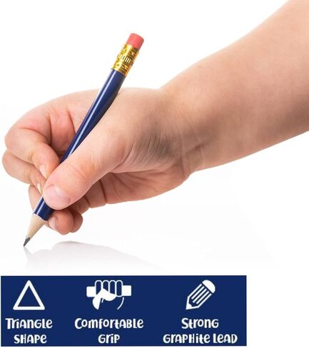 Pink Golf Pencils With Erasers for Kids, 72 Triangular Premium Pink Half Pencils and 2 Sharpeners (Light Pink) in Saudi Arabia