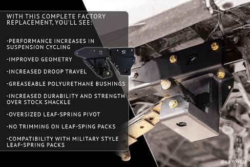 Shackle Hangers for a 2005-2023 Toyota Tacoma | Increased Durability | Complete Factory Replacement | Made in The USA | Rago Fabrication in Saudi Arabia