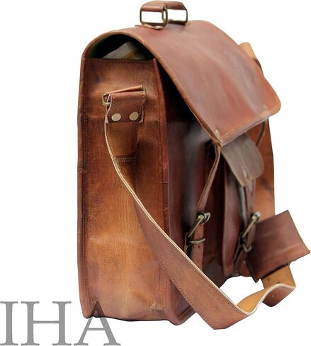 حقيبة ساعي البريد من الجلد مقاس 15 بوصة من Shy Let's Touch The Sky حقيبة يد كلاسيكية حقائب كروس للرجال والنساء حقيبة مكتب للجنسين in Kuwait