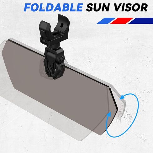 UTV Sun Visor، 1.25 "-2" شريط لفة يعمل مع الزجاج الأمامي مناسب لـ Polaris Ranger RZR 1000 XP Turbo Can am Defender Maverick X3 Kawasaki Mule Pioneer 1000 YXZ Teryx، ملحقات UTV in Kuwait