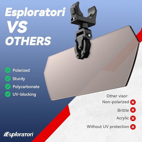 UTV Sun Visor، 1.25 "-2" شريط لفة يعمل مع الزجاج الأمامي مناسب لـ Polaris Ranger RZR 1000 XP Turbo Can am Defender Maverick X3 Kawasaki Mule Pioneer 1000 YXZ Teryx، ملحقات UTV in Kuwait